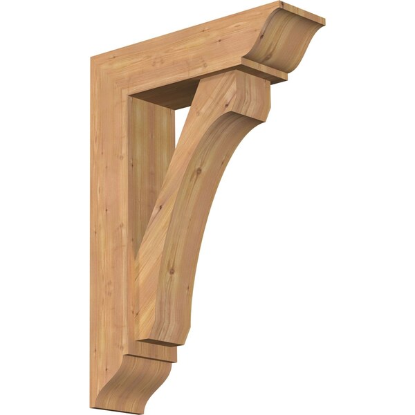 Ekena Millwork Legacy Traditional Smooth Bracket w/ Offset Brace, Western Red Cedar, 7 1/2"W x 26"D x 38"H BKT0806X26X38LEC01SWR - main